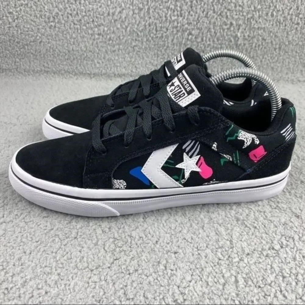 CONVERSE EL DISTRITO 2.0 OX Shoes Leather Unisex‎ Sneakers Women 8.5 Men 7 Black - Picture 5 of 13